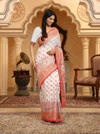 Shree Shyam Fashion Linen Cotton(Woven Work) Multicolour Saree - Distacart