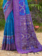Shree Shyam Fashion Blue Soft Silk Saree - Distacart