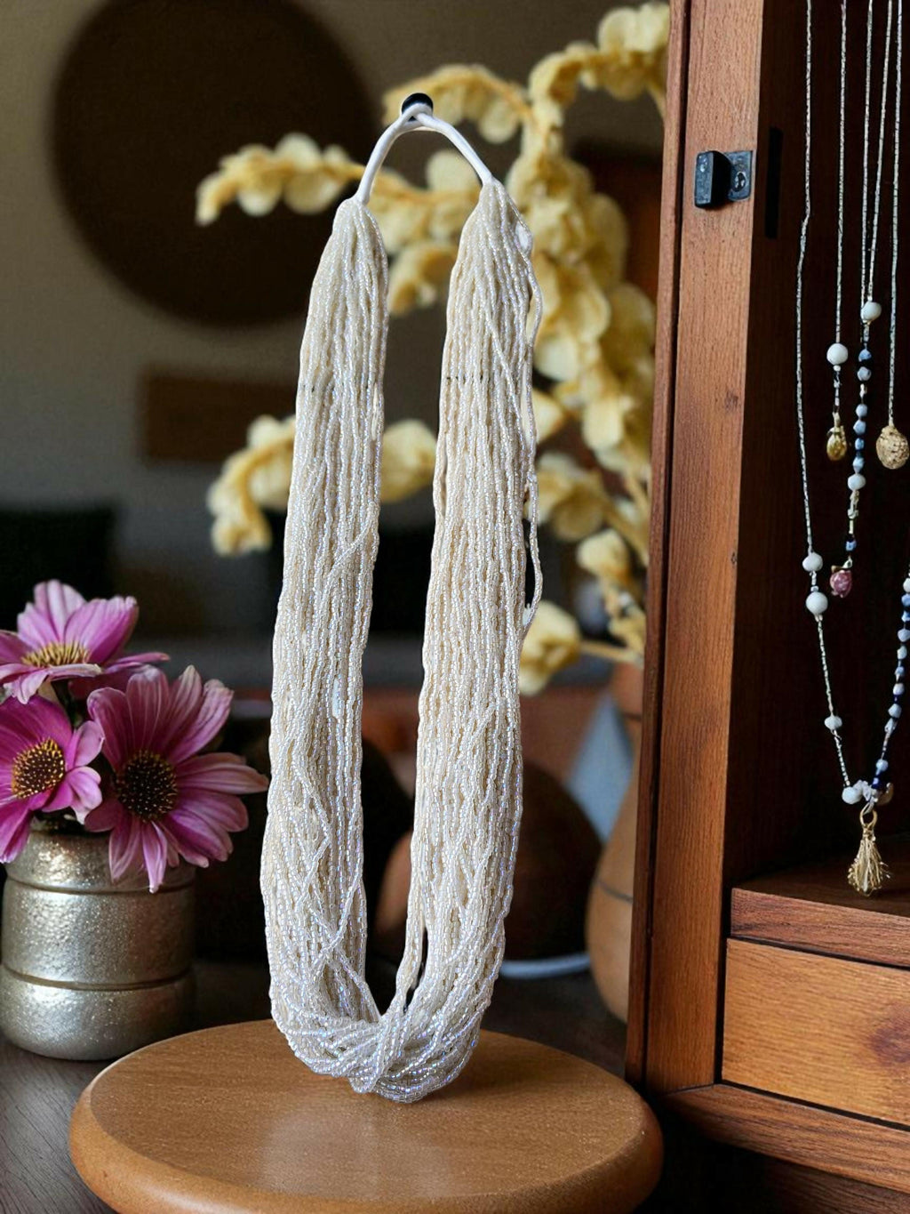 Inhanns Rangsaaz 20-Layer Luxe Long Beaded Only Necklace - Rainbow Beads Only Necklace