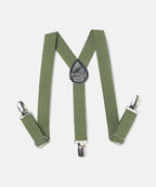 Manet Boys Solid Suspenders - Olive Green