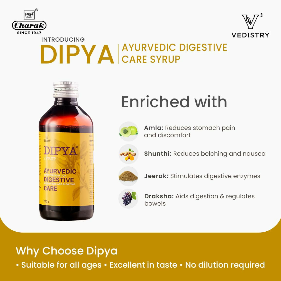Dipya Ayurvedic Digestive Care Syrup - Distacart