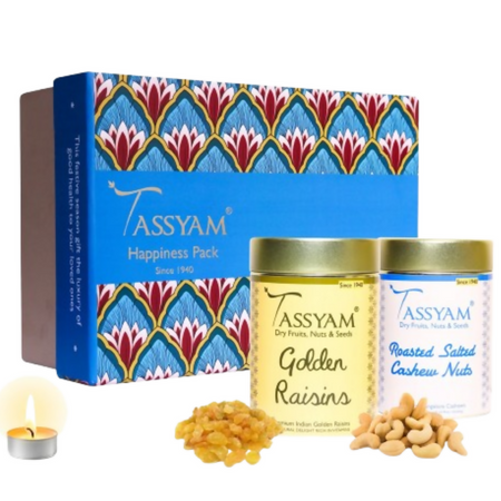 Tassyam Organics Dry Fruit Set - Salted Cashew and Kishmish