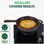 The Indus Valley Super Smooth Cast Iron Frypan, Pre-seasoned, Nonstick, 100% Pure,Toxin-free, Tadka Pan, 25.4cm, 1.7L, 2.4kg