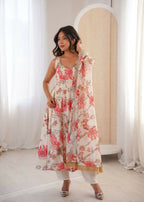 Teeya Creation Crea Pure Muslin Silk Digital Print Traditional Wear Long Gown - Distacart