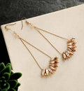 Bling Accessories Metallic Chain And Glass Crystal Earrings