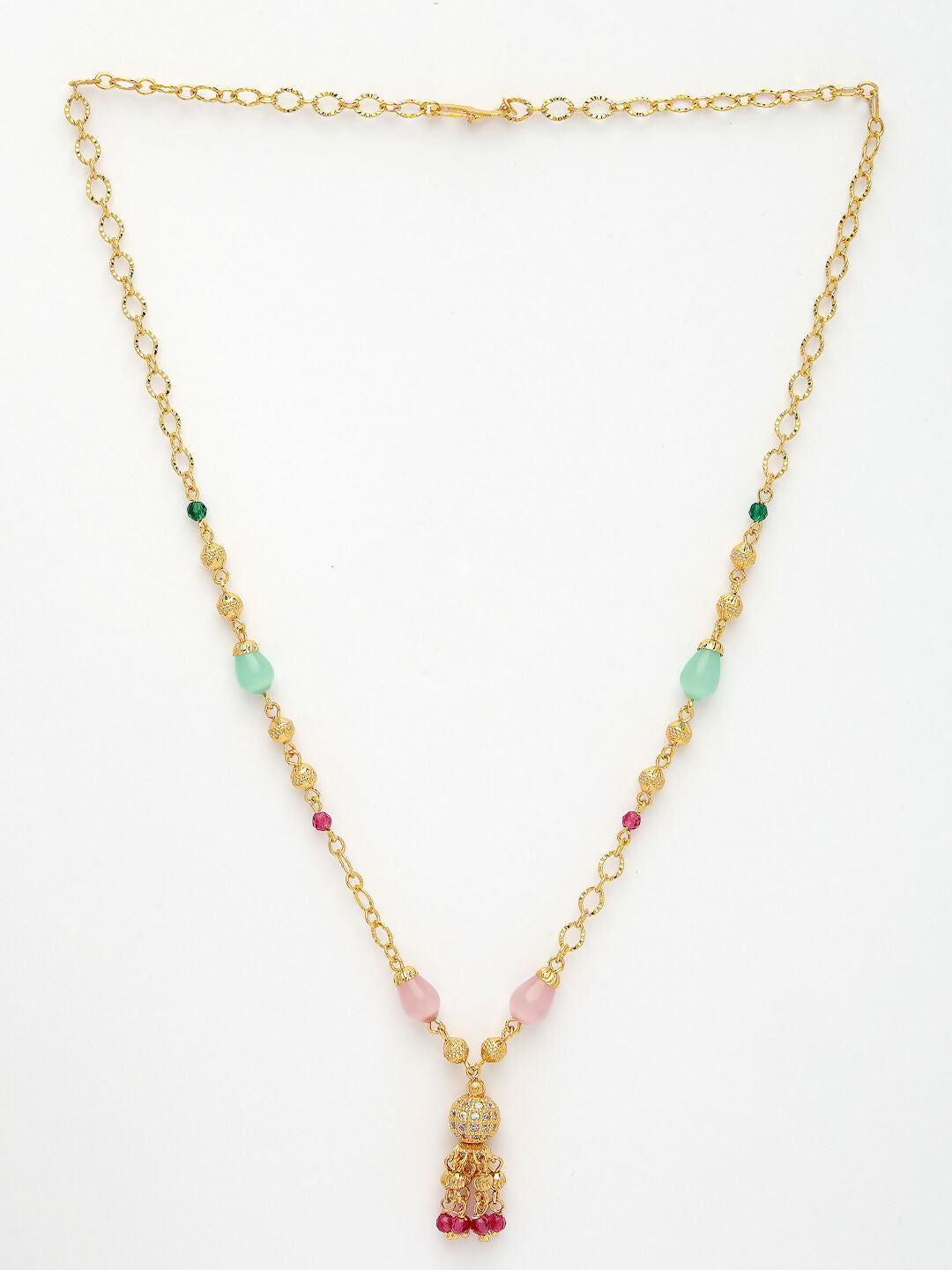 NVR Women's Multicolor Gold-Polished Minimal Chain
