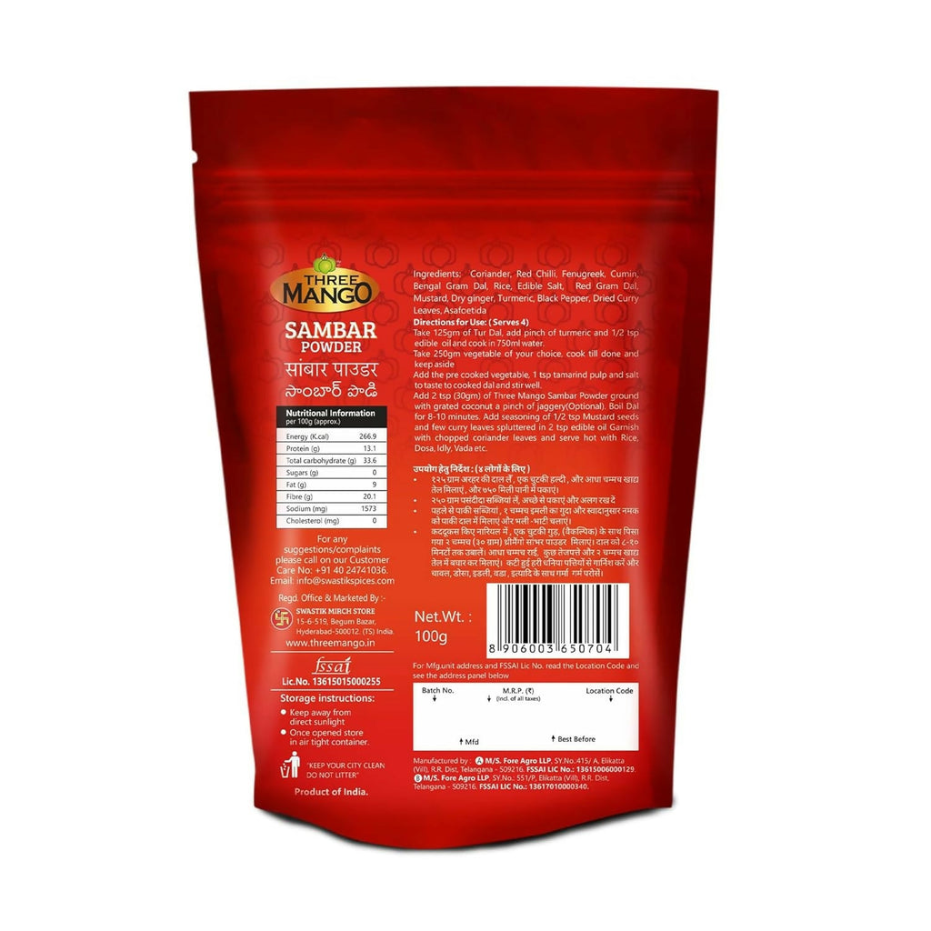 Three Mango Sambar Powder - Distacart