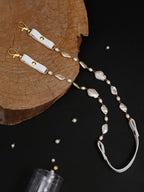 Women's White Mother Of Pearl Mask Chain - Ruby Raang - Distacart