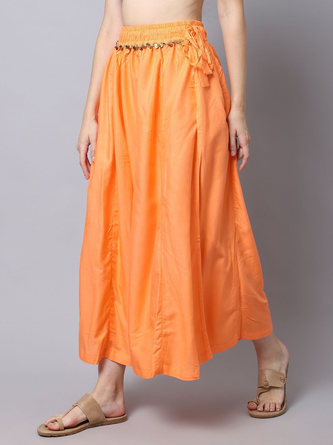 TAG 7 Women Embellished Flared Ethnic Palazzos