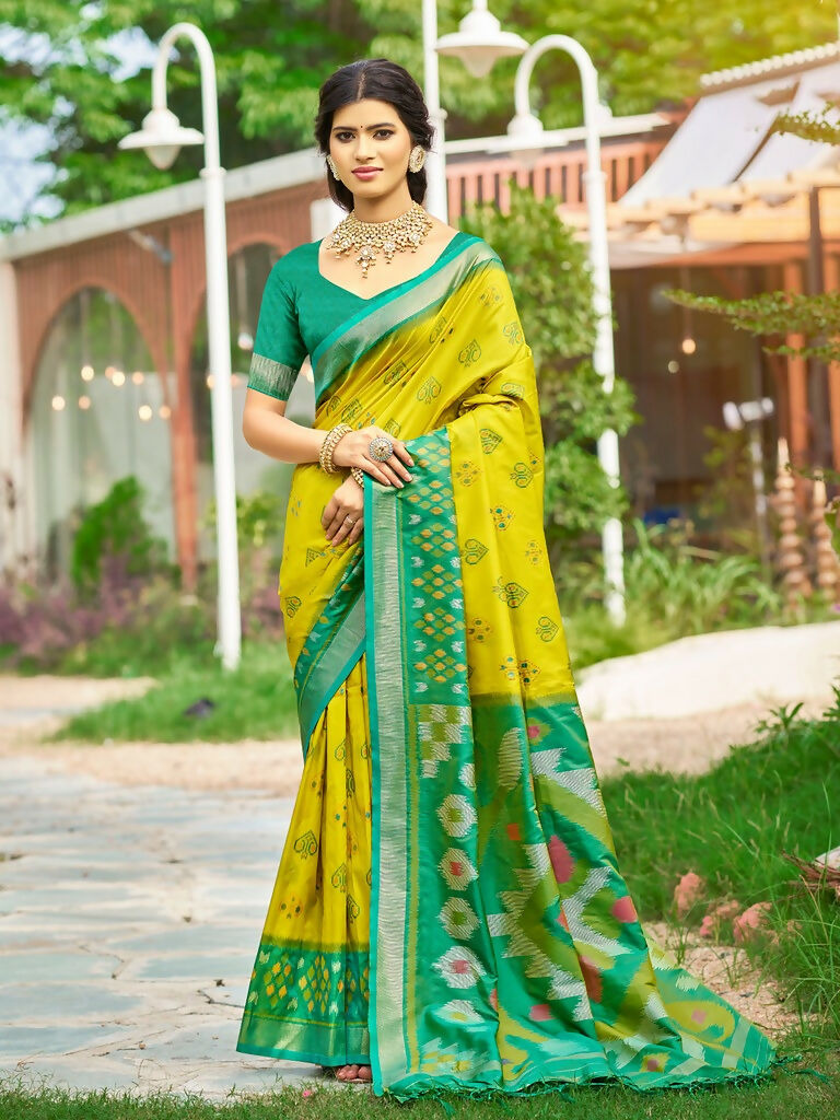 Shree Shyam Fashion Mustard Soft Silk Saree - Distacart
