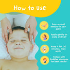 Puddles Happy Hippos Organic Nourish Hair Oil for Kids, Nourishing & Strengthening Formula for Delicate Hair & Scalp
