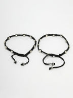 NVR Women's Evil Eye Adjustable Black Anklets - Distacart