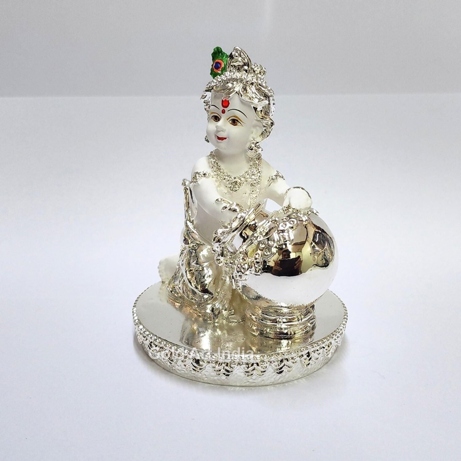 Gold Art India Makhan Krishna Idol