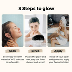 Ghar Soaps Exfoliating Glove For Body Scrub For Dead Skin