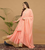 Joban Fashion Lite Beige Georgette Lehenga Set