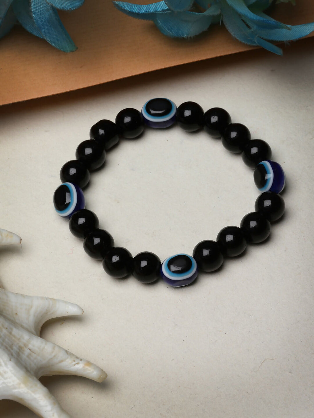 NVR Men & Women Evil Eye Beaded Adjustable Bracelet - Distacart