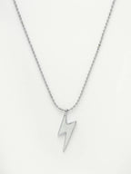 NVR Men Silver Plated Flash Pendent With Chain