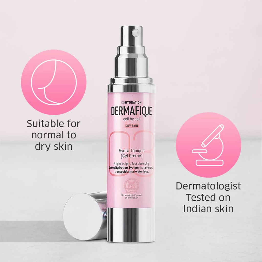 Dermafique Hydra Tonique Gel Creme With Shea Butter, Hydrating Moisturizer For Dry Skin