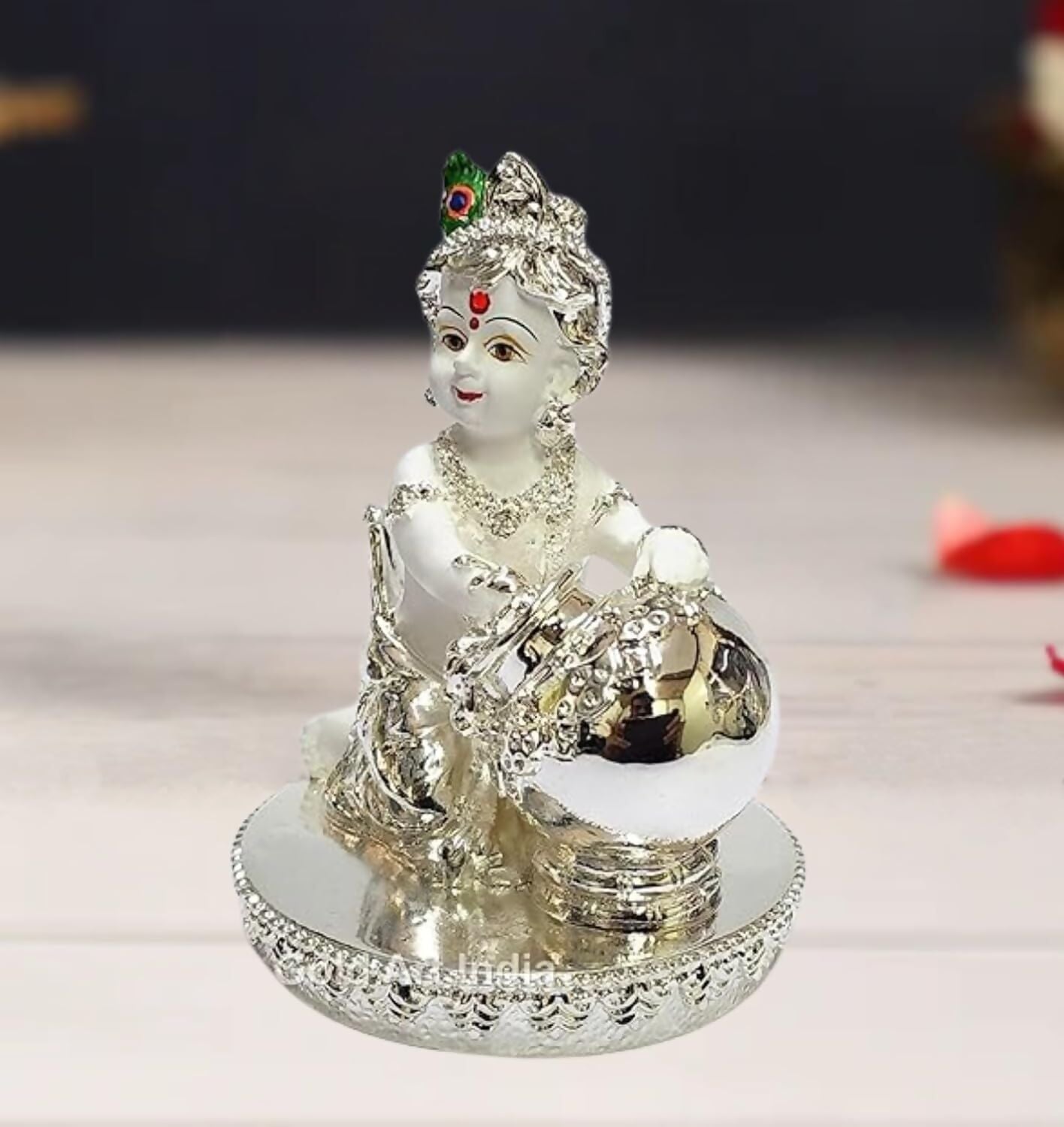 Gold Art India Makhan Krishna Idol