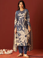 Indo Era Women Floral Printed Beads and Stones Kurta with Trousers & Dupatta Kurta Sets - Distacart