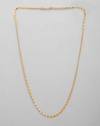 VOJ Gold-Polished Biscuit Shaped Chain For Women