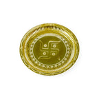Spillbox Gold-Toned Brass Swastika Thali Pooja Essential