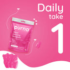 Purna Gummies Multivitamin Strawberry Gummies with Vitamins & Minerals