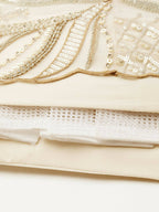 House of Panchhi Cream Net Sequins and Zarkan embroidery Lehenga choli & Dupatta