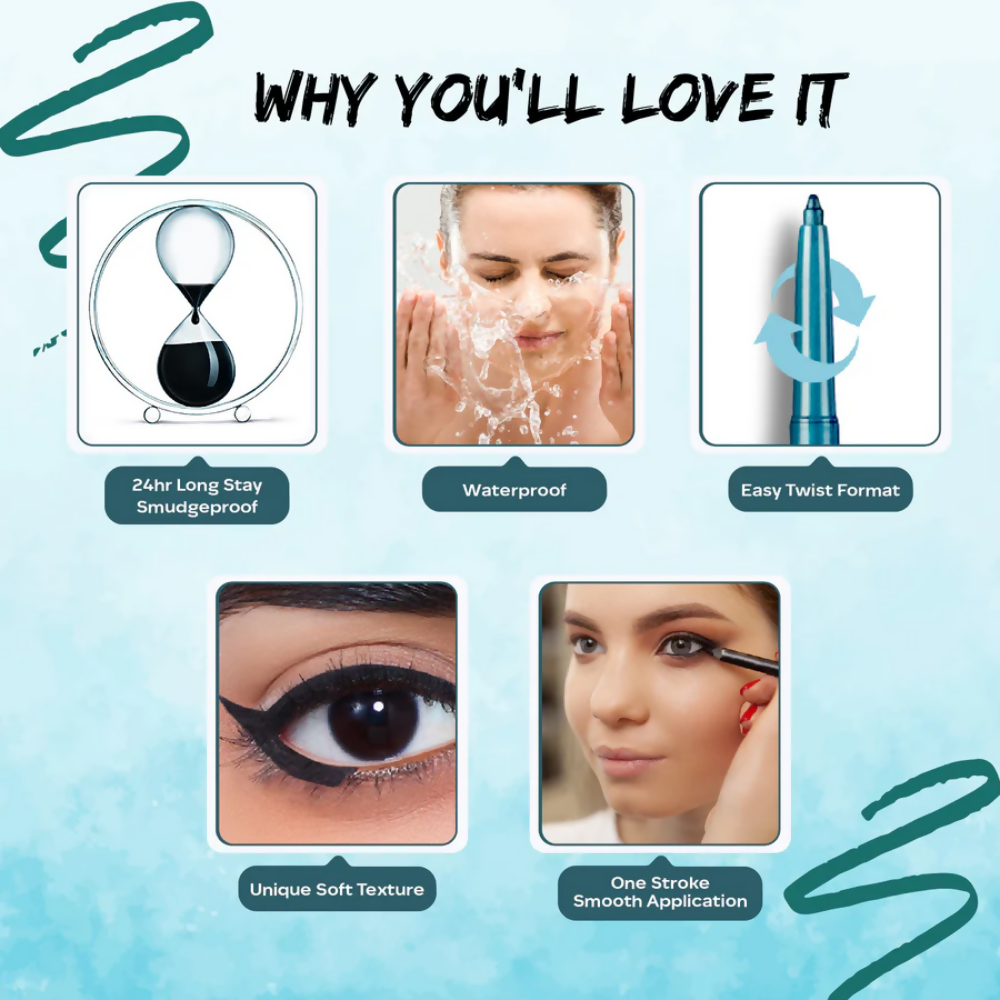 Faces Canada Ultime Pro Twist Eye Kajal Liner - Green 06