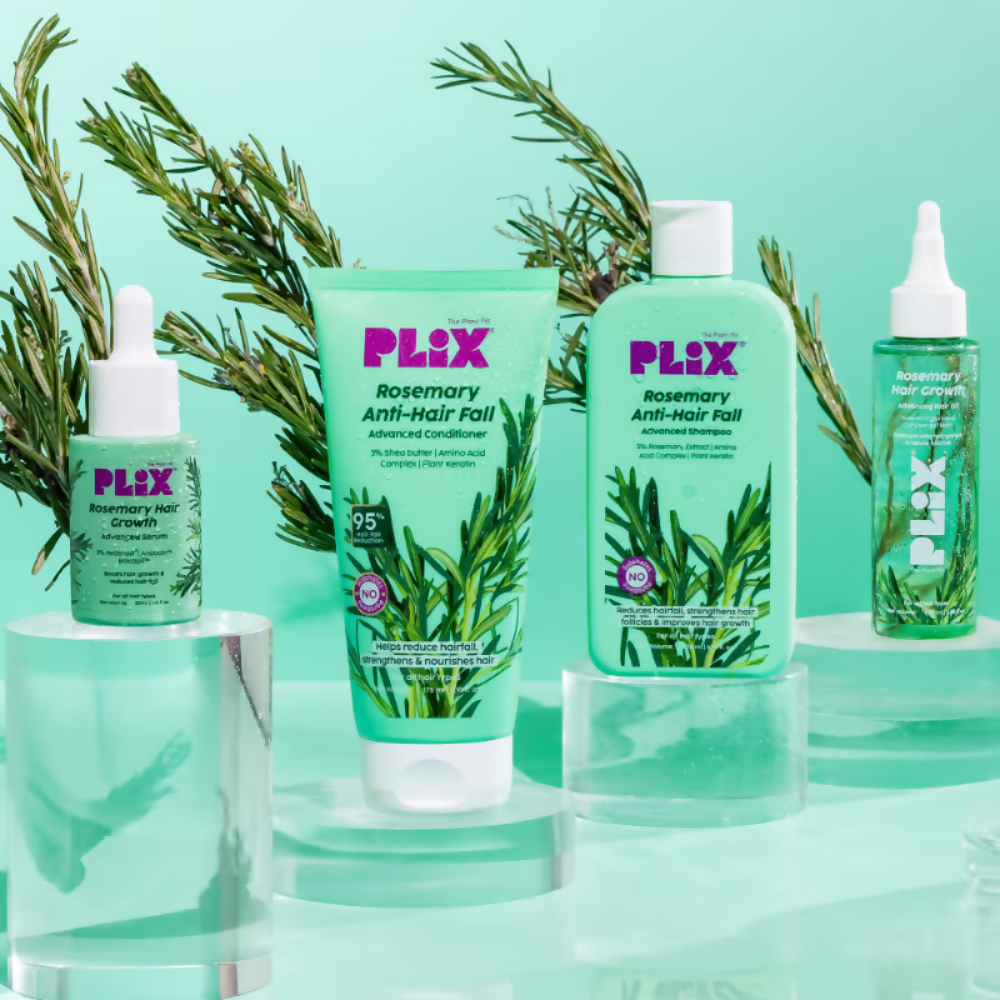 PLIX The Plant Fix Rosemary Anti Hairfall Kit - Hair Oil, Shampoo, Conditioner & Serum