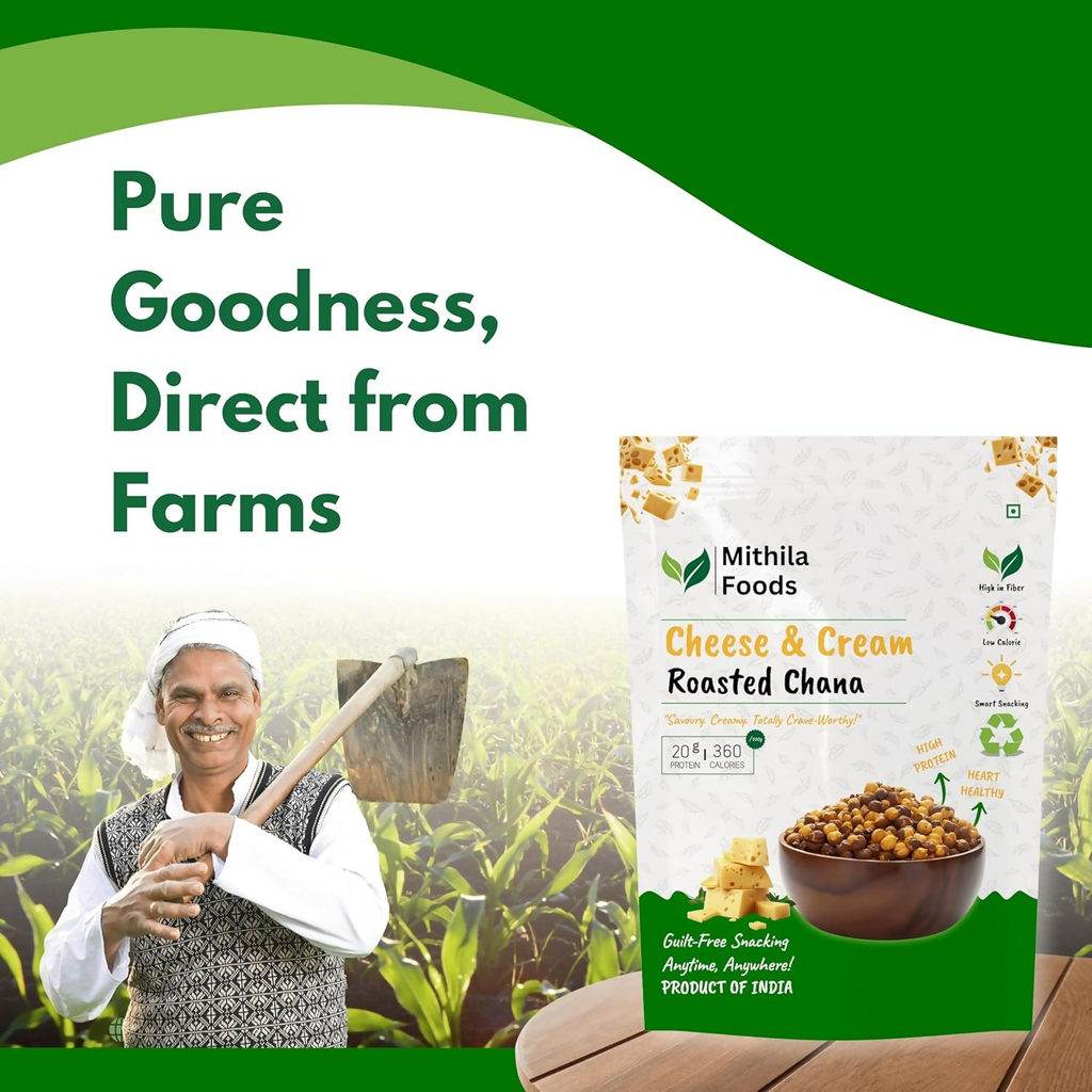 Mithila Foods Cheese & Cream Roasted Chana - Distacart