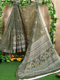 Shree Shyam Fashion Cotton Dark Green Saree - Distacart