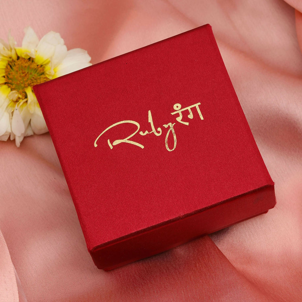 Meenakari and Diamond Studded Dangler Earrings (Gold) - Ruby Raang - Distacart