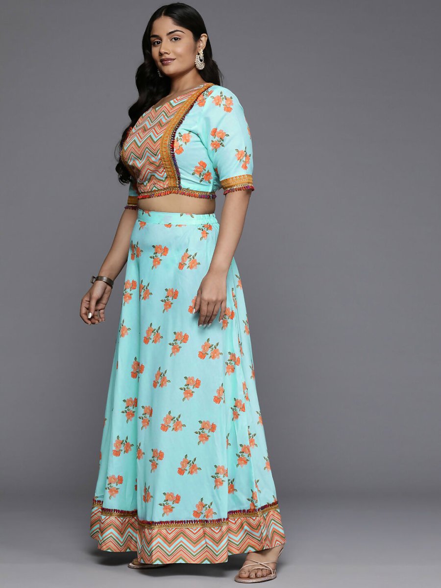 Ahalyaa Women's Traditional wear Lehenga Choli - Blue