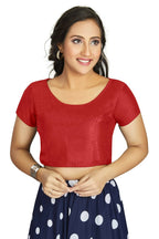 Aastha Fashion Women's Red Art Silk Designer Festive Wear Readymade Blouse
