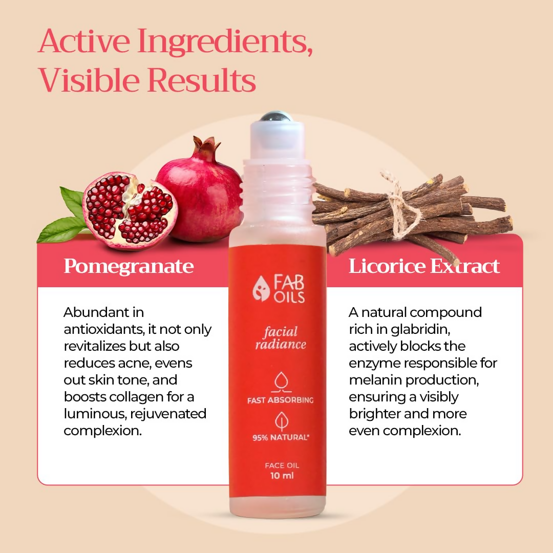 Fab Oils Facial Radiance Face Oil For Glowing Skin & Even Skin Tone