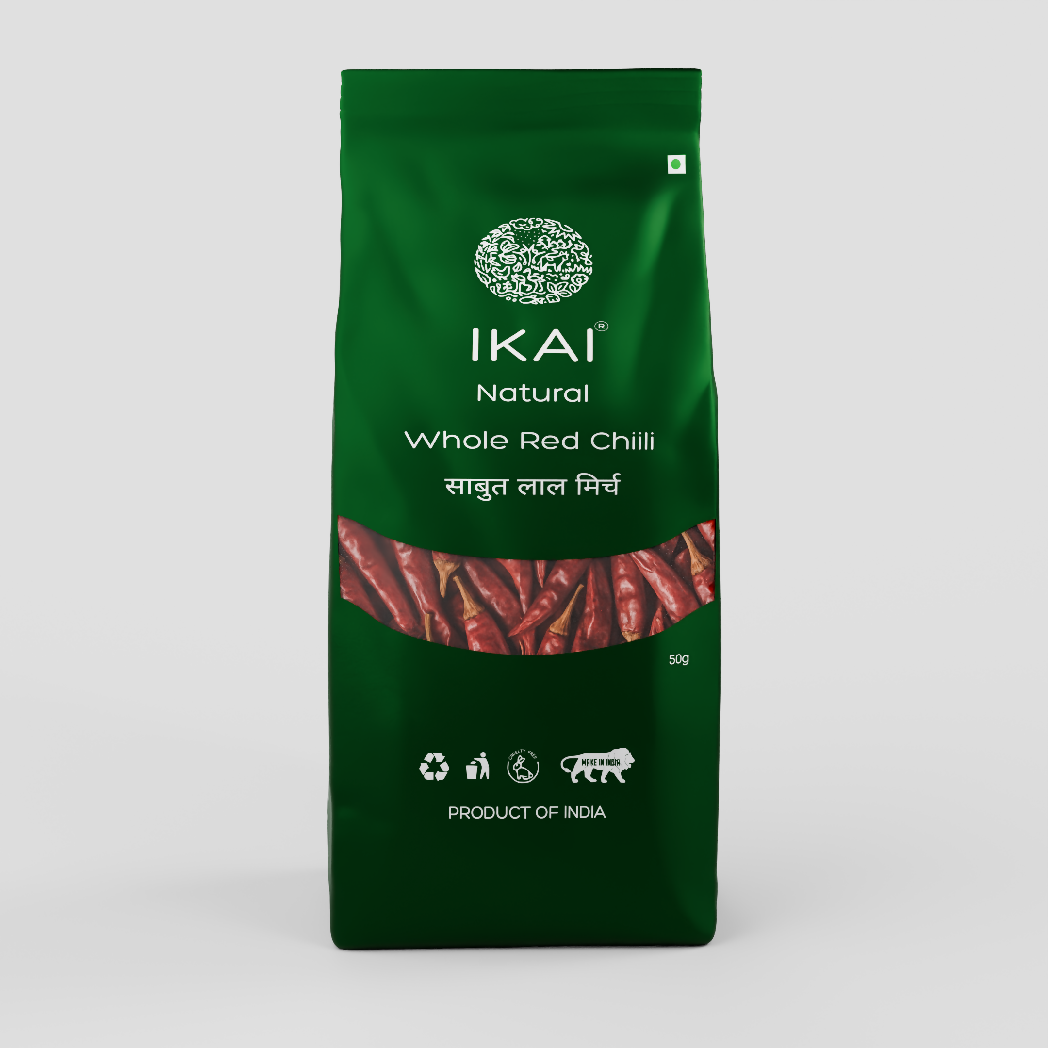 2 - Organic Whole Red Chilli - 50 gm