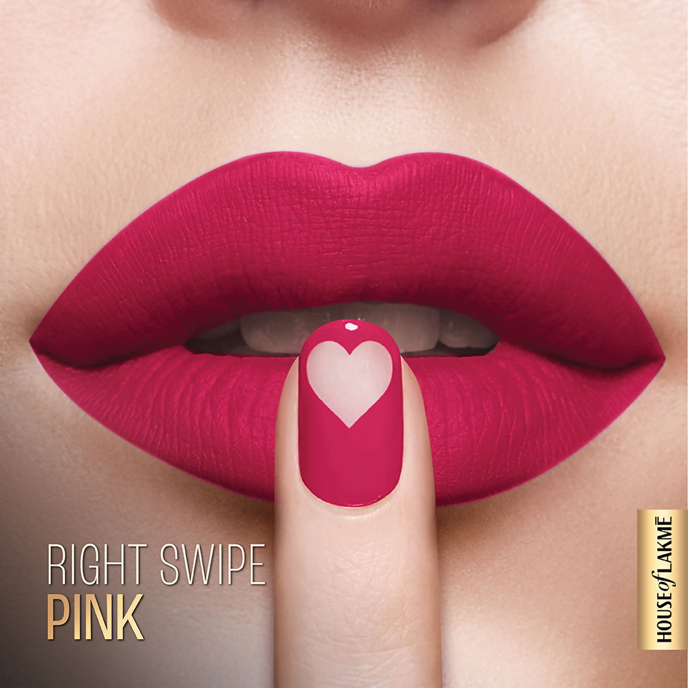 Lakme Xtraordin-Airy Velvet Matte Lip Mousse - Right Swipe Pink