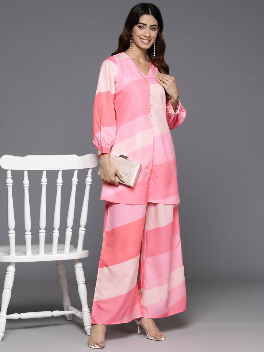 Ahalyaa Women's Traditional Wear Co-ods - Pink