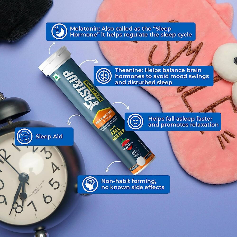 Fast&Up Melatonin Effervescent Tablets – Strawberry Flavor - Distacart