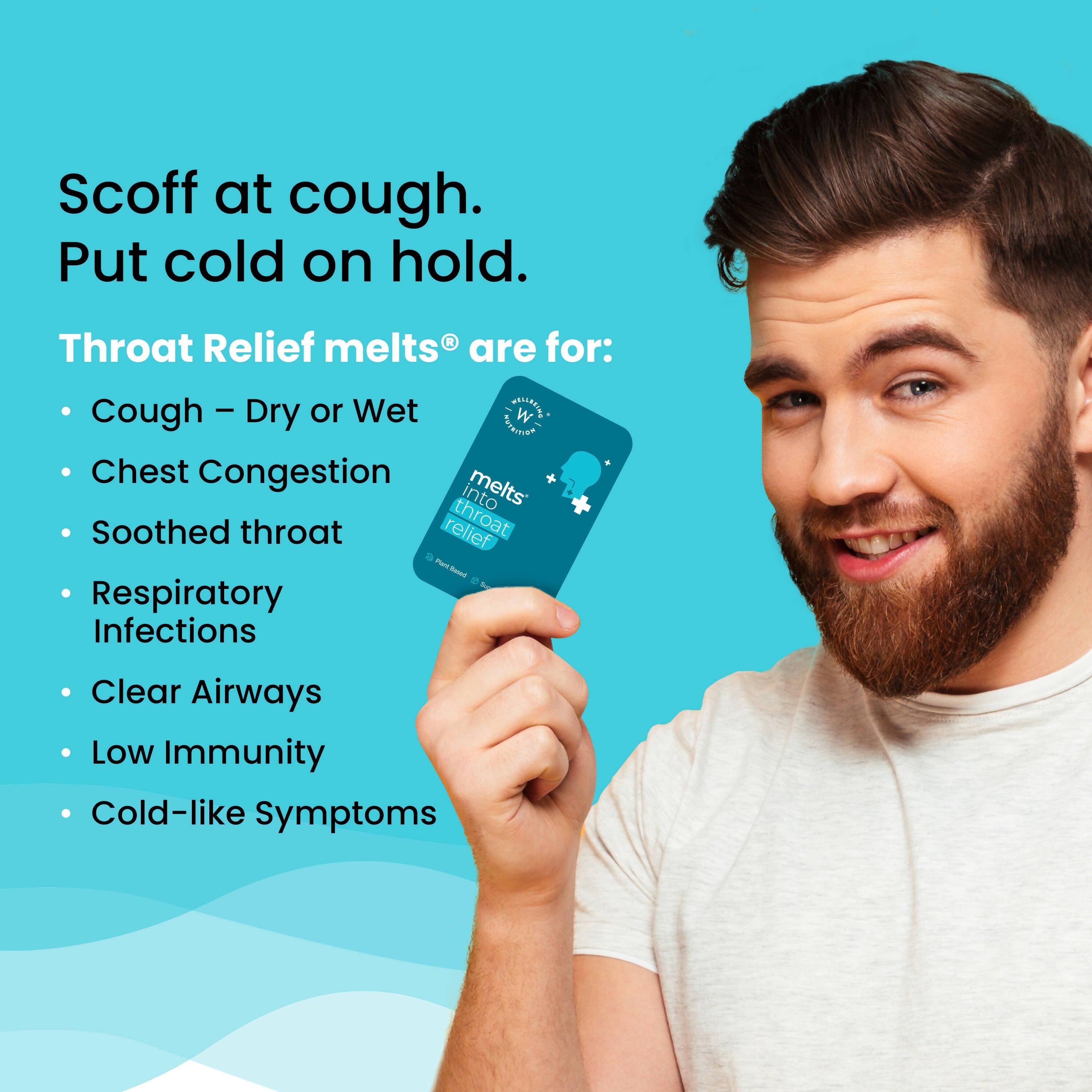 Wellbeing Nutrition Melts instant Throat Relief Oral Strips-Soothing Ginger Lemon Honey Flavor - Distacart