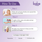 Bake De-tan Waterproof Sunscreen Spray SPF 70 PA+++ with 2% Kojic Acid