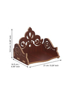 eCraftIndia Brown Decorative Beautiful Wooden Pooja Temple