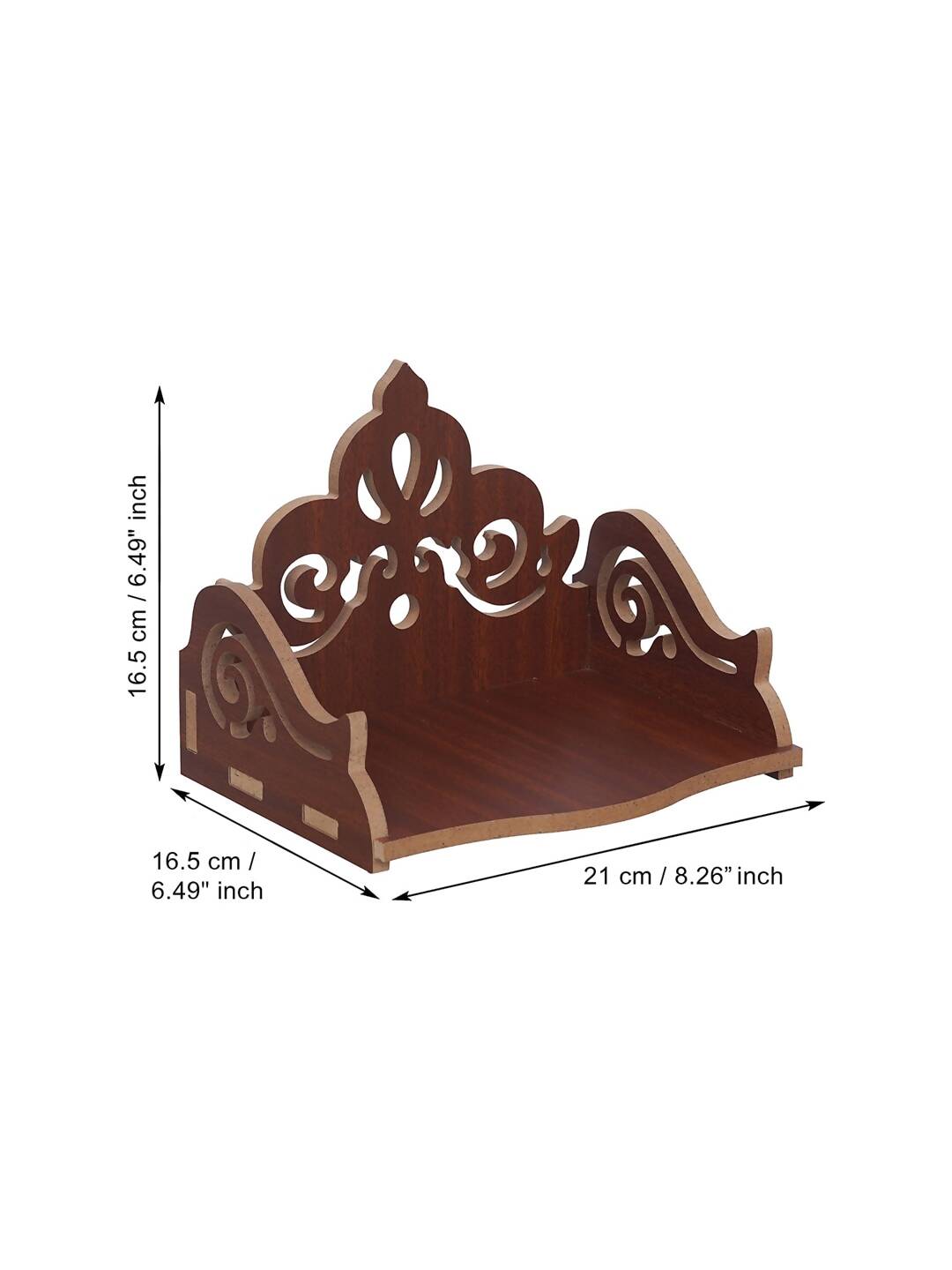 eCraftIndia Brown Decorative Beautiful Wooden Pooja Temple