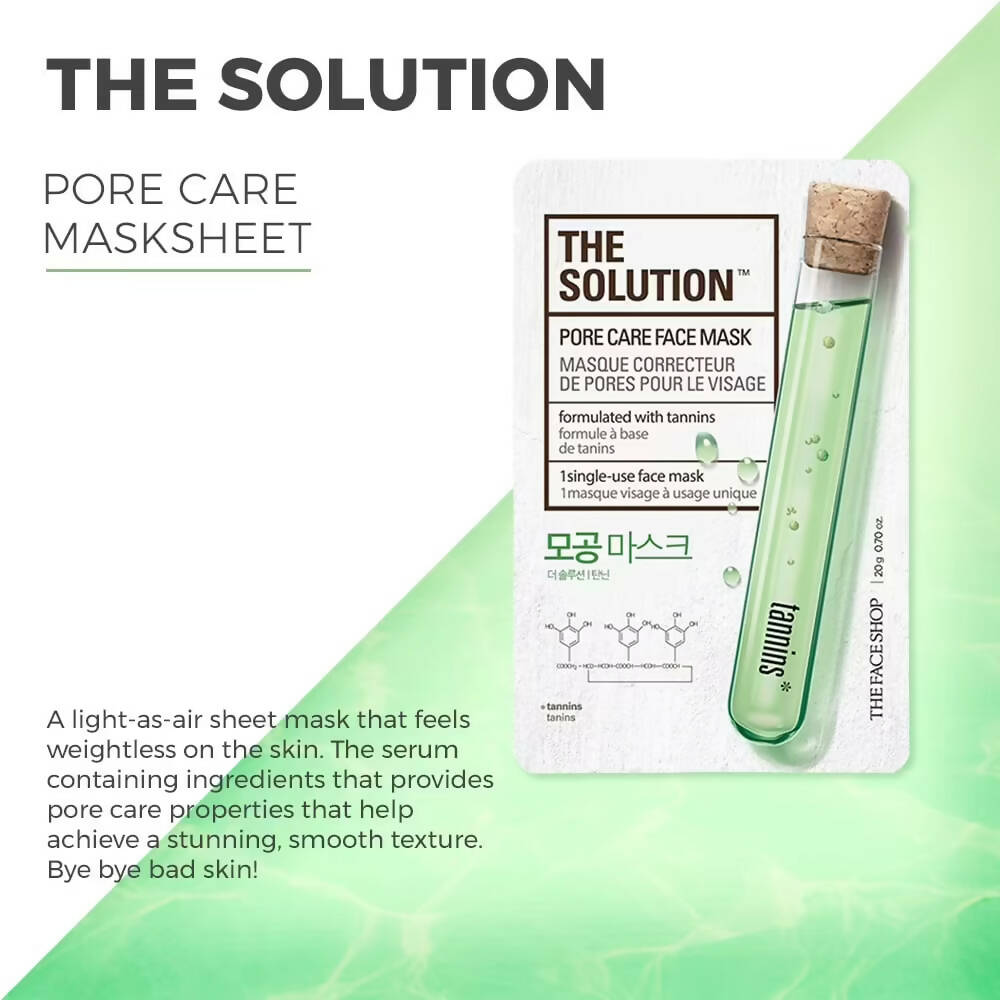 The Face Shop The Solution Pore Care Face Mask - Korean Skincare