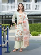 Joban Fashion Pista Position Digital Print With Position Foil Kurta Set - Distacart
