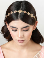 NVR Women's Gold-Plated Traditional Meenakari Stones Trending Matha Patti - Distacart