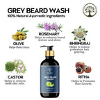 Ivory Natural Grey Beard Wash For Beard Graying And Restoring Beard'S Natural Black Shade - Distacart