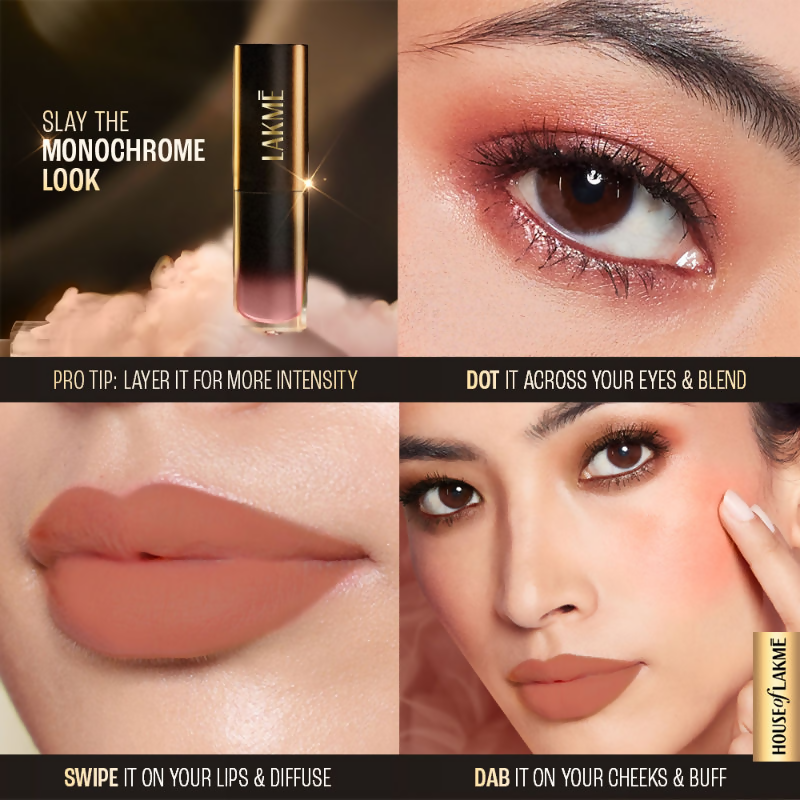 Lakme Xtraordin-Airy One-And-Done Lip, Eye & Cheek Tint - Candy Floss