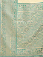 Shree Shyam Fashion Aura Silk Cream Green Banarasi Silk Saree